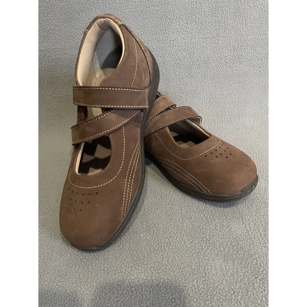 Drew Shoes Women 7.5WW Brown Orthopedic Suede Maryjanes  14370-65
